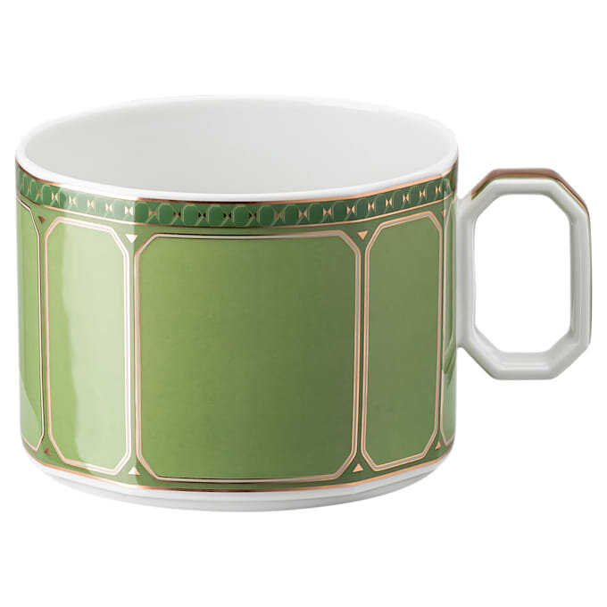 Signum Cup with Saucer Porcelain, Green Signum Cup with Saucer Porcelain, Green