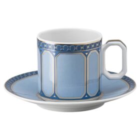 Signum Espresso Cup with Saucer Porcelain, Blue