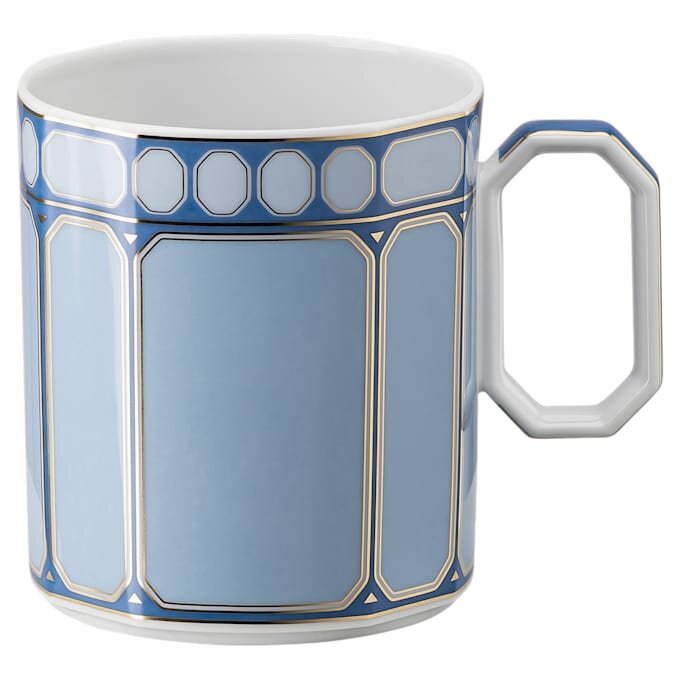 Signum Mug with Lid Porcelain, Blue Signum Mug with Lid Porcelain, Blue