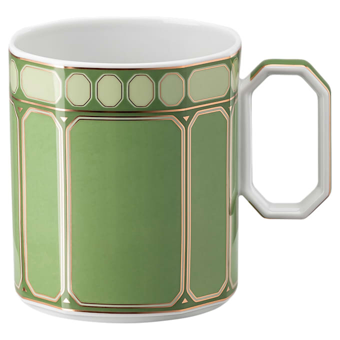 Signum Mug with Lid Porcelain, Green Signum Mug with Lid Porcelain, Green