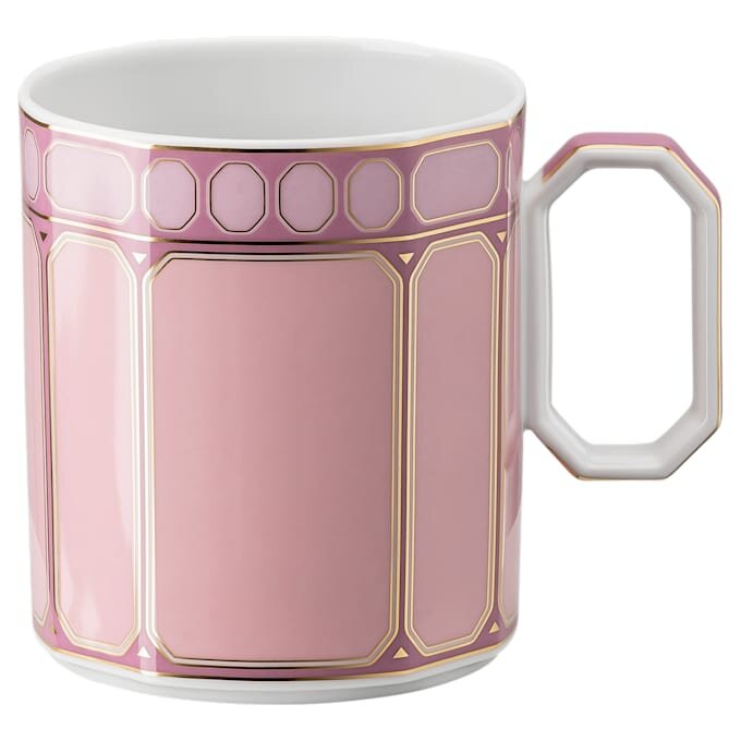 Signum Mug with Lid Porcelain, Pink Signum Mug with Lid Porcelain, Pink