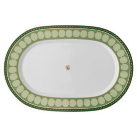 Signum Platter Plate Porcelain, Large, Green