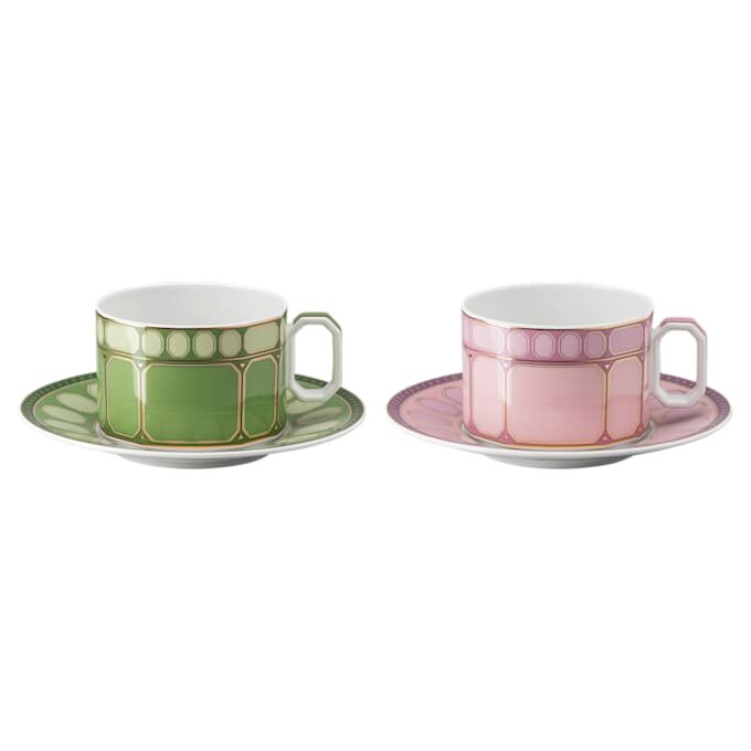 Signum Teacup Set Porcelain, Multicolored Signum Teacup Set Porcelain, Multicolored