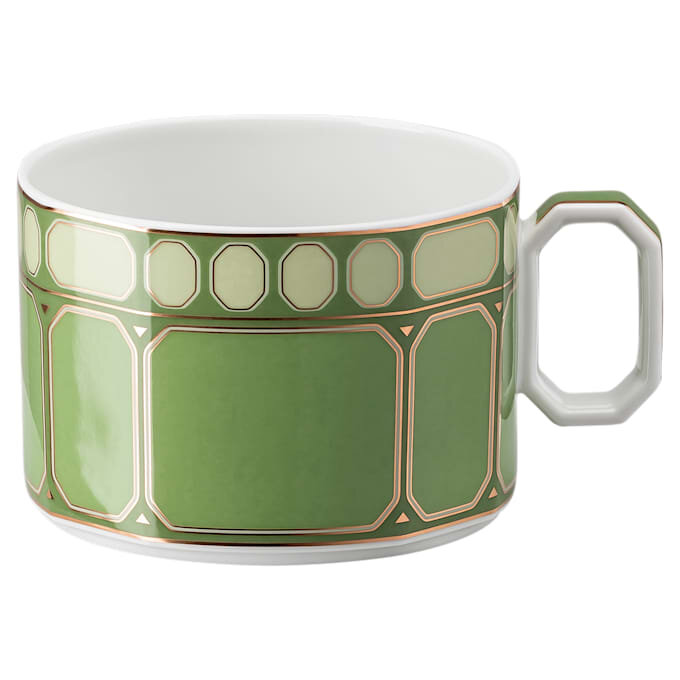 Signum Teacup with Saucer Porcelain, Green Signum Teacup with Saucer Porcelain, Green