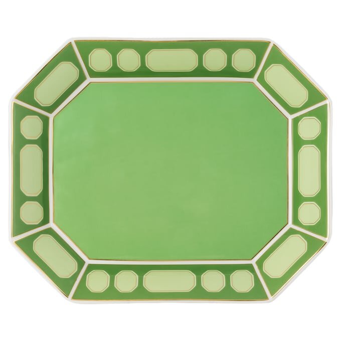 Signum Tray Porcelain, Large, Green Signum Tray Porcelain, Large, Green