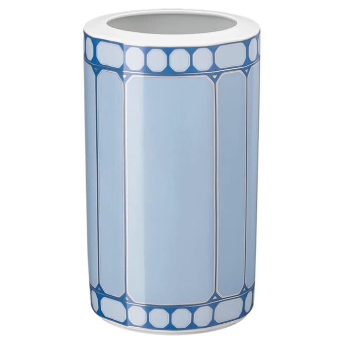 Signum Vase Porcelain, Blue Signum Vase Porcelain, Blue