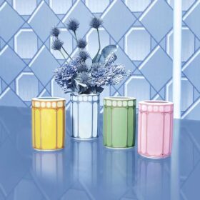 Signum Vase Porcelain, Medium, Blue Signum Vase Porcelain, Medium, Blue
