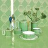 Signum Vase Porcelain, Medium, Green Signum Vase Porcelain, Medium, Green