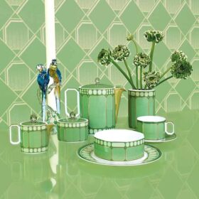 Signum Vase Porcelain, Medium, Green