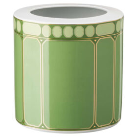 Signum Vase Porcelain, Wide, Green
