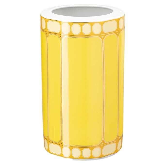Signum Vase Porcelain, Yellow Signum Vase Porcelain, Yellow