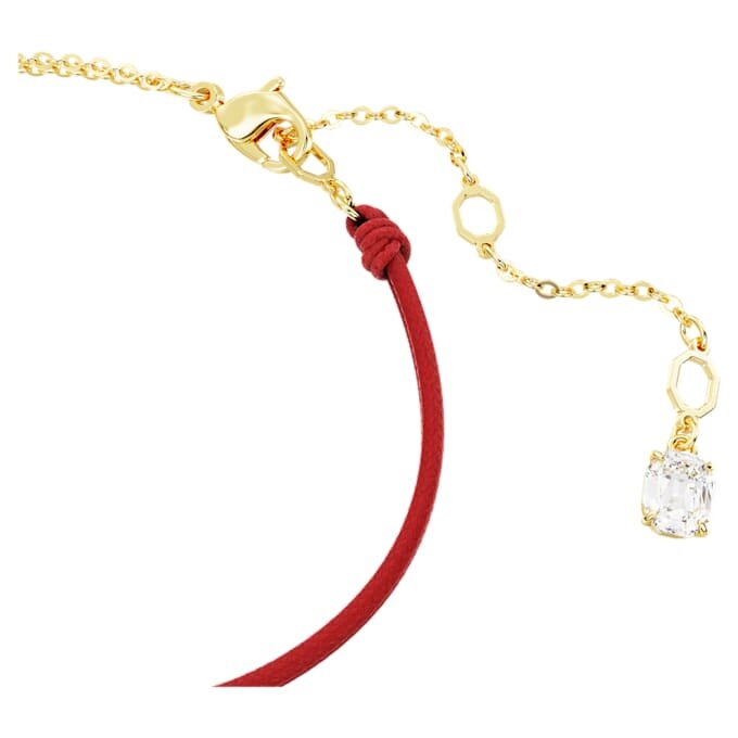 Snake Bracelet Crystal Pearl, Mixed Cuts, Year of the Snake, Red, Gold-Tone Plated Snake Bracelet Crystal Pearl, Mixed Cuts, Year of the Snake, Red, Gold-Tone Plated