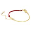 Snake Bracelet Crystal Pearl, Mixed Cuts, Year of the Snake, Red, Gold-Tone Plated Snake Bracelet Crystal Pearl, Mixed Cuts, Year of the Snake, Red, Gold-Tone Plated