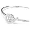 Snake Bracelet Mixed Cuts, Year of the Snake, White, Rhodium Plated Snake Bracelet Mixed Cuts, Year of the Snake, White, Rhodium Plated