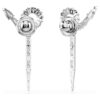 Snake Drop Earrings Mixed Cuts, Year of the Snake, White, Rhodium Plated Snake Drop Earrings Mixed Cuts, Year of the Snake, White, Rhodium Plated