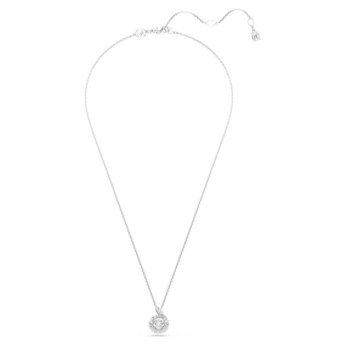 Snake Pendant Mixed Cuts, Year of the Snake, White, Rhodium Plated Snake Pendant Mixed Cuts, Year of the Snake, White, Rhodium Plated