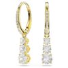 Stilla Attract Hoop Earrings Round Cut, White, Gold-Tone Plated Stilla Attract Hoop Earrings Round Cut, White, Gold-Tone Plated