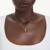 Stilla Attract Pendant Round Cut, White, Gold-Tone Plated Stilla Attract Pendant Round Cut, White, Gold-Tone Plated