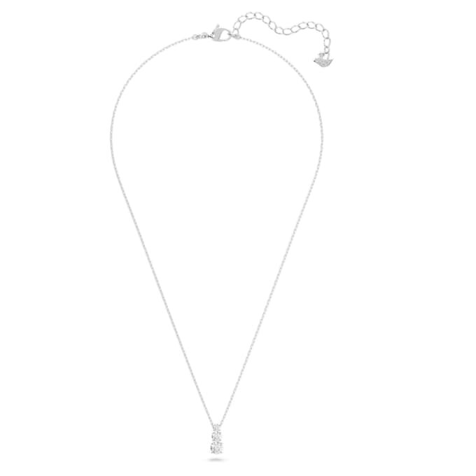 Stilla Attract Pendant Round Cut, White, Rhodium Plated Stilla Attract Pendant Round Cut, White, Rhodium Plated