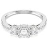 Stilla Attract Ring Round Cut, White, Silver-Tone Finish Stilla Attract Ring Round Cut, White, Silver-Tone Finish