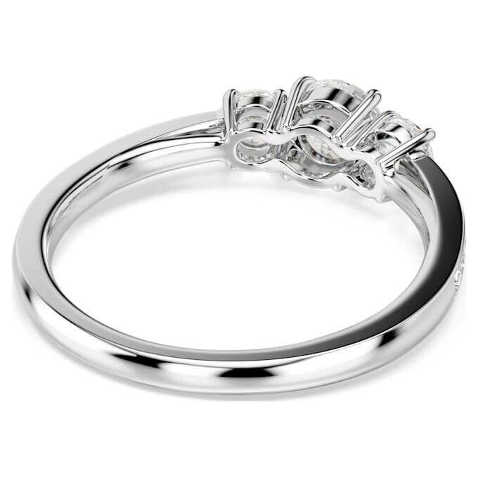 Stilla Attract Ring Round Cut, White, Silver-Tone Finish Stilla Attract Ring Round Cut, White, Silver-Tone Finish