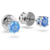 Stilla Attract Stud Earrings Round Cut, Blue, Rhodium Plated Stilla Attract Stud Earrings Round Cut, Blue, Rhodium Plated