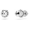Stilla Attract Stud Earrings Round Cut, White, Rhodium Plated
