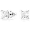 Stilla Attract Stud Earrings Square Cut, White, Rhodium Plated Stilla Attract Stud Earrings Square Cut, White, Rhodium Plated