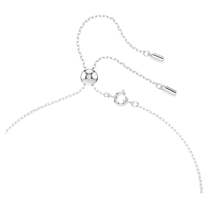 Stilla Attract Y Necklace Round Cut, Blue, Rhodium Plated Stilla Attract Y Necklace Round Cut, Blue, Rhodium Plated