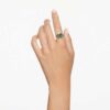 Stilla Cocktail Ring Rectangular Cut, Green, Gold-Tone Plated Stilla Cocktail Ring Rectangular Cut, Green, Gold-Tone Plated