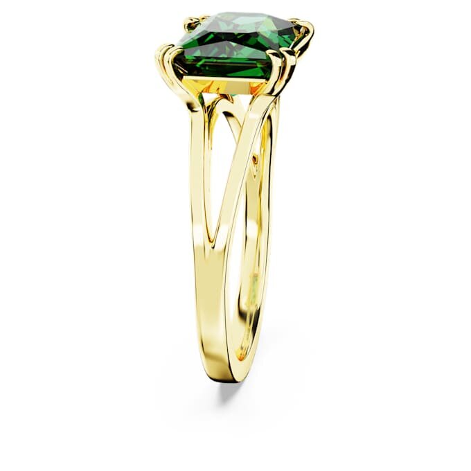 Stilla Cocktail Ring Rectangular Cut, Green, Gold-Tone Plated Stilla Cocktail Ring Rectangular Cut, Green, Gold-Tone Plated