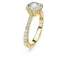 Stilla Cocktail Ring Round Cut, Pavé, White, Gold-Tone Plated Stilla Cocktail Ring Round Cut, Pavé, White, Gold-Tone Plated