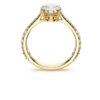 Stilla Cocktail Ring Round Cut, Pavé, White, Gold-Tone Plated Stilla Cocktail Ring Round Cut, Pavé, White, Gold-Tone Plated