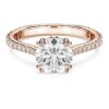 Stilla Cocktail Ring Round Cut, Pavé, White, Rose Gold-Tone Plated Stilla Cocktail Ring Round Cut, Pavé, White, Rose Gold-Tone Plated