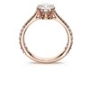 Stilla Cocktail Ring Round Cut, Pavé, White, Rose Gold-Tone Plated Stilla Cocktail Ring Round Cut, Pavé, White, Rose Gold-Tone Plated