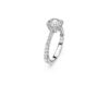 Stilla Cocktail Ring Round Cut, Pavé, White, Silver-Tone Finish