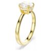 Stilla Cocktail Ring Round Cut, White, Gold-Tone Plated