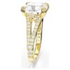 Stilla Cocktail Ring Square Cut, Pavé, White, Gold-Tone Plated