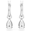 Stilla Drop Earrings Pear Cut, Round Cut, White, Rhodium Plated Stilla Drop Earrings Pear Cut, Round Cut, White, Rhodium Plated