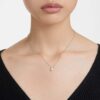 Stilla Pendant Pear Cut, White, Rhodium Plated