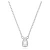 Stilla Pendant Pear Cut, White, Rhodium Plated