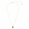 Stilla Pendant Rectangular Cut, Green, Gold-Tone Plated