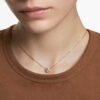 Stilla Pendant Round Cut, White, Gold-Tone Plated Stilla Pendant Round Cut, White, Gold-Tone Plated