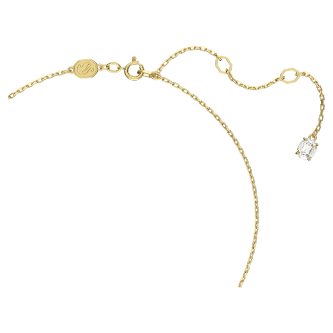 Stilla Pendant Round Cut, White, Gold-Tone Plated Stilla Pendant Round Cut, White, Gold-Tone Plated