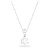 Stilla Pendant Round Cut, White, Rhodium Plated