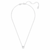 Stilla Pendant Round Cut, White, Rhodium Plated