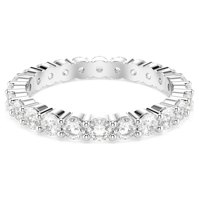 Stilla Ring Set (2), Round Cut, White, Rhodium Plated Stilla Ring Set (2), Round Cut, White, Rhodium Plated