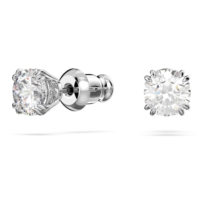 Stilla Set Round Cut, White, Rhodium Plated Stilla Set Round Cut, White, Rhodium Plated
