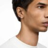 Stilla Stud Earrings Round Cut, White, Rhodium Plated