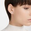 Stilla Stud Earrings Round Cut, White, Rose Gold-Tone Plated Stilla Stud Earrings Round Cut, White, Rose Gold-Tone Plated